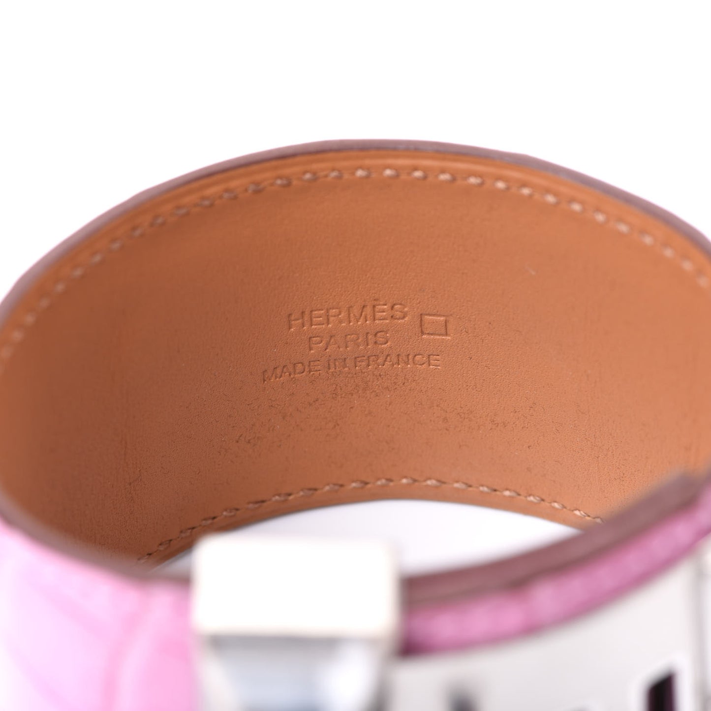 Matte Alligator Collier De Chien CDC Bracelet T3 5P Pink