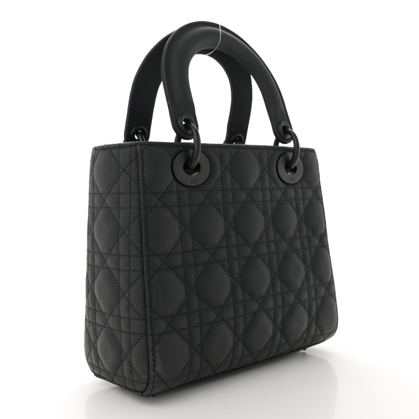 Ultra Matte Calfskin Cannage Small Lady Dior Black