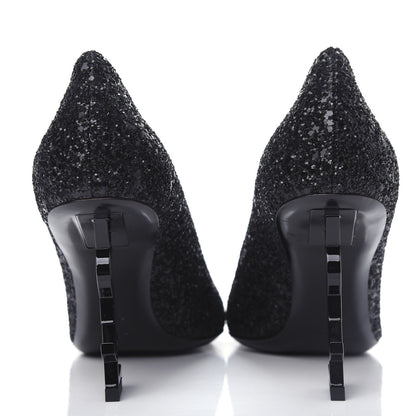 Saint Laurent Glitter Opyum 85 Pumps 39 Black 7 of 11