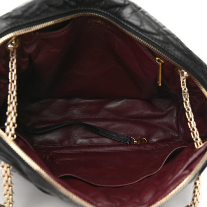 Chanel Aged Calfskin Quilted Large Reissue Camera Case Black 5 of 10