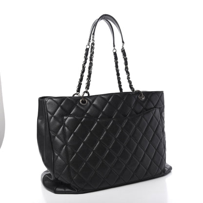 Chanel Caviar Quilted XXL Grand Shopping Tote GST Dark Grey 3 of 10