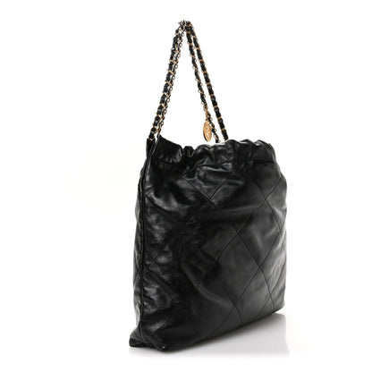 Chanel Shiny Calfskin Quilted Chanel 22 Black 4 of 12