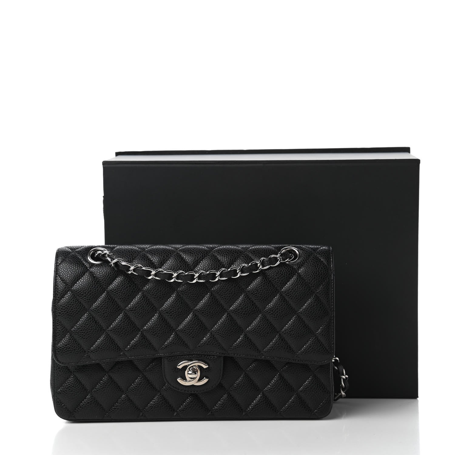 Chanel Caviar Quilted Medium Double Flap Black 11 of 11