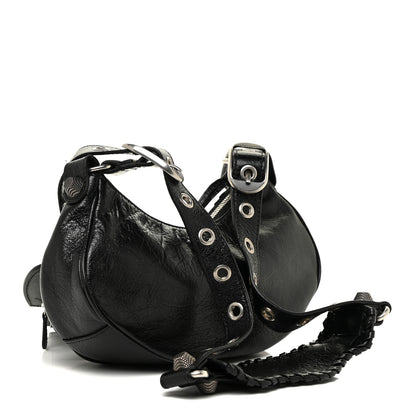 Balenciaga Agneau Arena Le Cagole Shoulder Bag XS Black 3 of 12