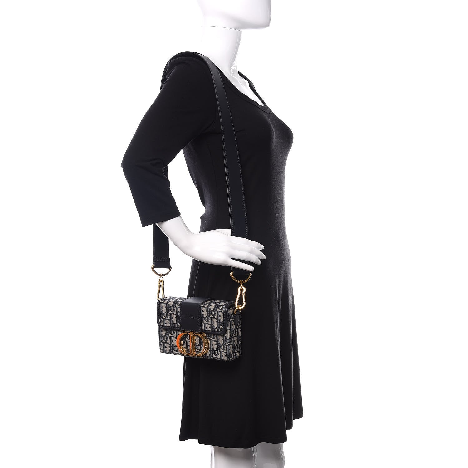 Christian Dior Oblique 30 Montaigne Box Bag Blue 2 of 13