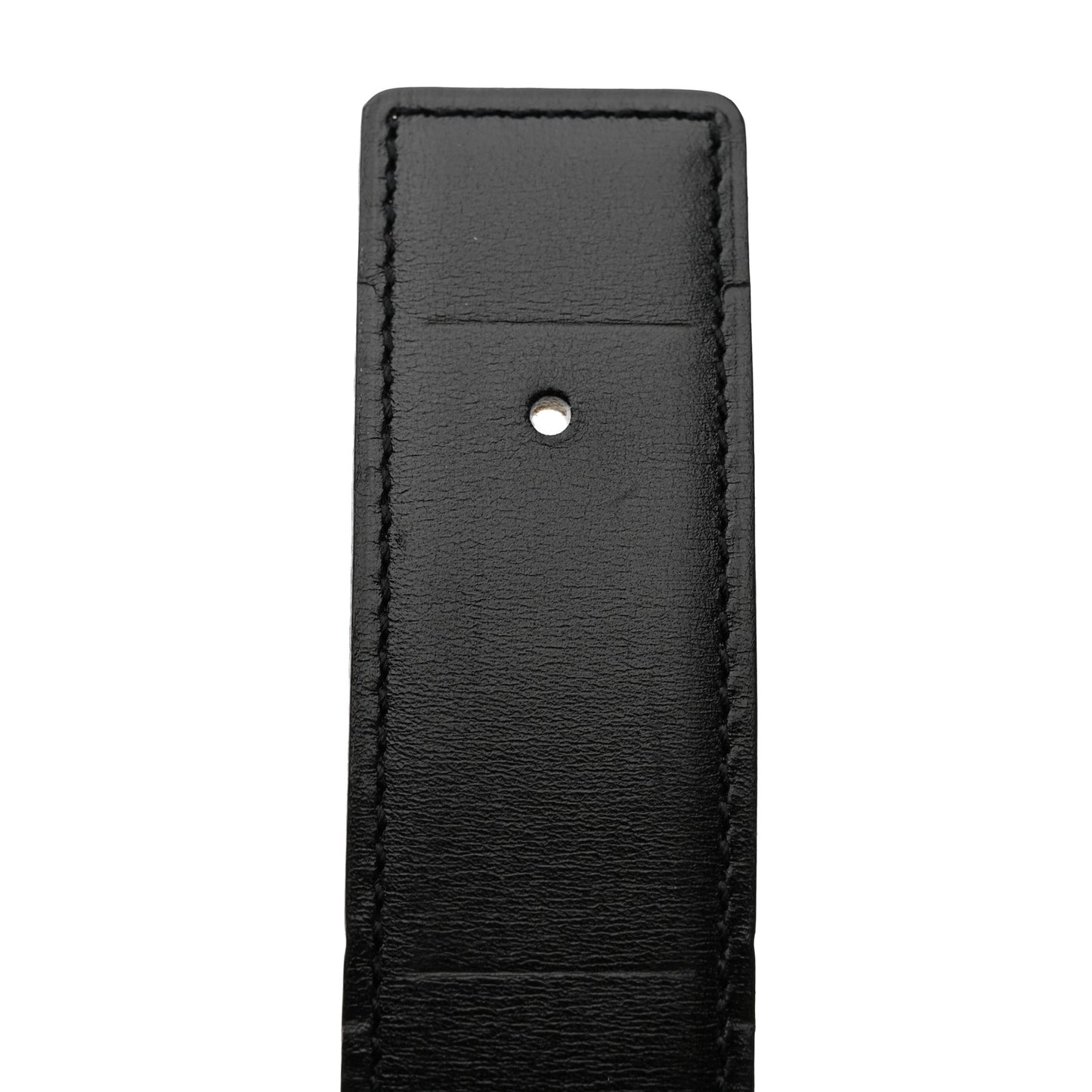 Box Courchevel 32mm Belt Strap 65 Black Gold