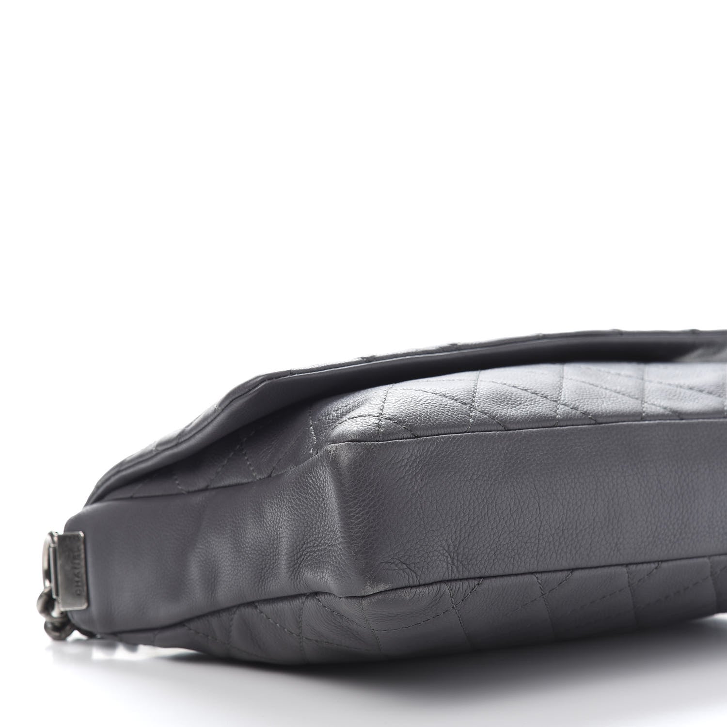Chanel Calfskin Quilted Couture Messenger Grey 8 of 12
