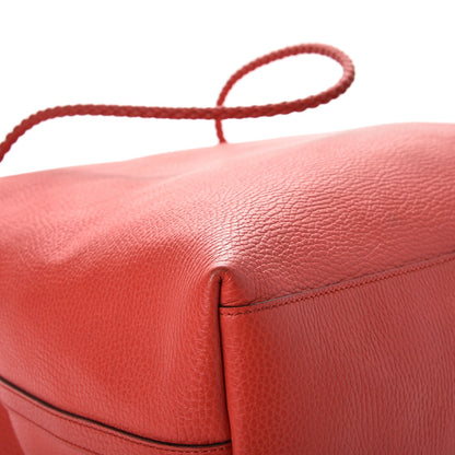 Gucci Calfskin Large Gifford Braided Handle Tote Sporting Red 11 of 12
