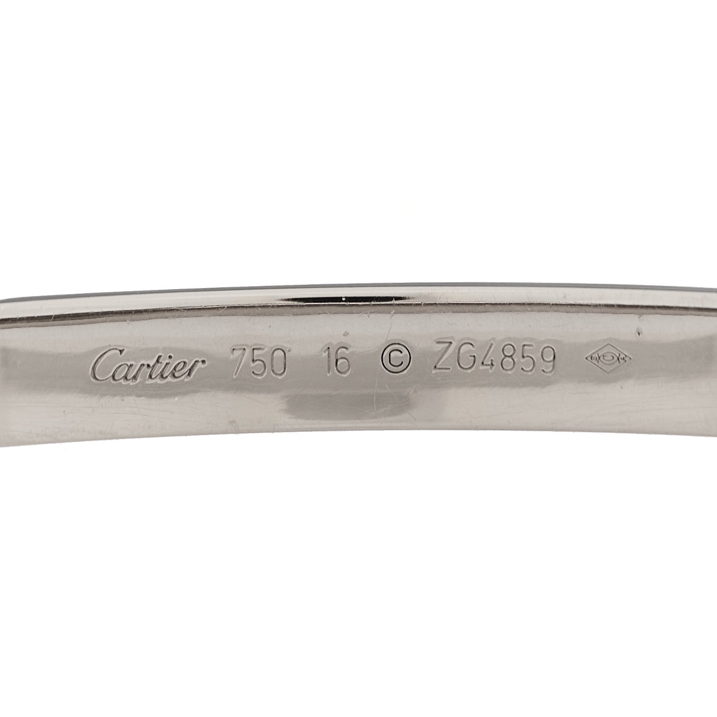 Cartier 18K White Gold LOVE Bracelet 16 5 of 8
