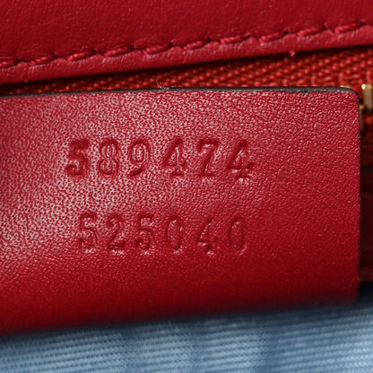 Gucci Snakeskin Small Torchon GG Ring Shoulder Bag Red 7 of 11