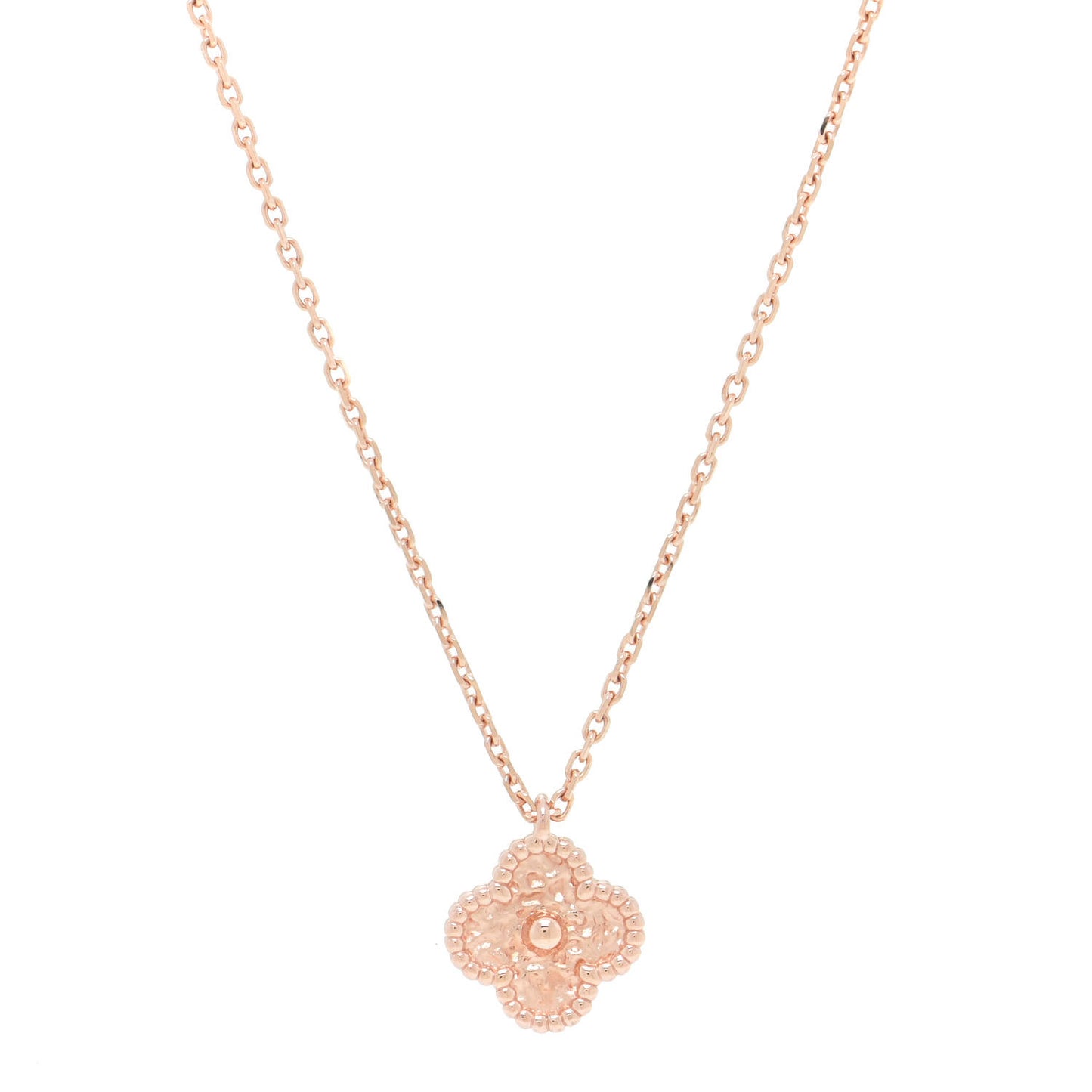 18K Rose Gold Sweet Alhambra Pendant Necklace