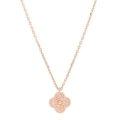Van Cleef & Arpels 18K Rose Gold Sweet Alhambra Pendant Necklace 4 of 6