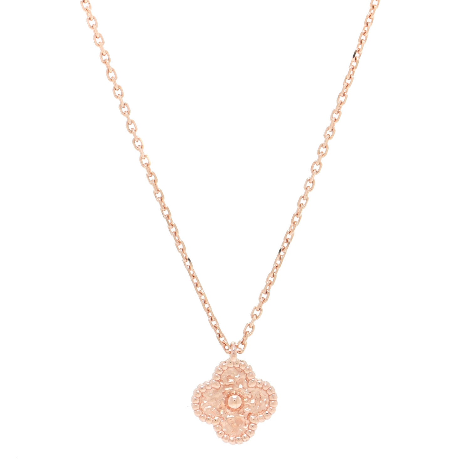 Van Cleef & Arpels 18K Rose Gold Sweet Alhambra Pendant Necklace 4 of 6