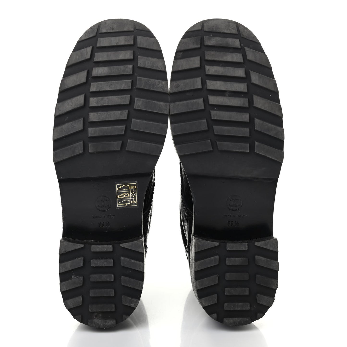 Calfskin Velvet Pearl Combat Short Boots 39.5 Black
