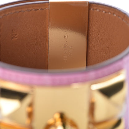 Hermes Matte Alligator Collier De Chien CDC Bracelet 5P Pink 7 of 8