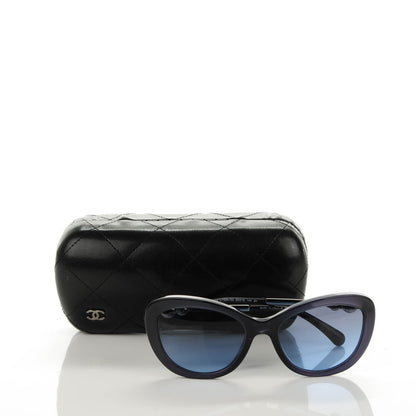 Chanel Acetate Pearl Cat Eye Sunglasses 5340-H Blue 7 of 7