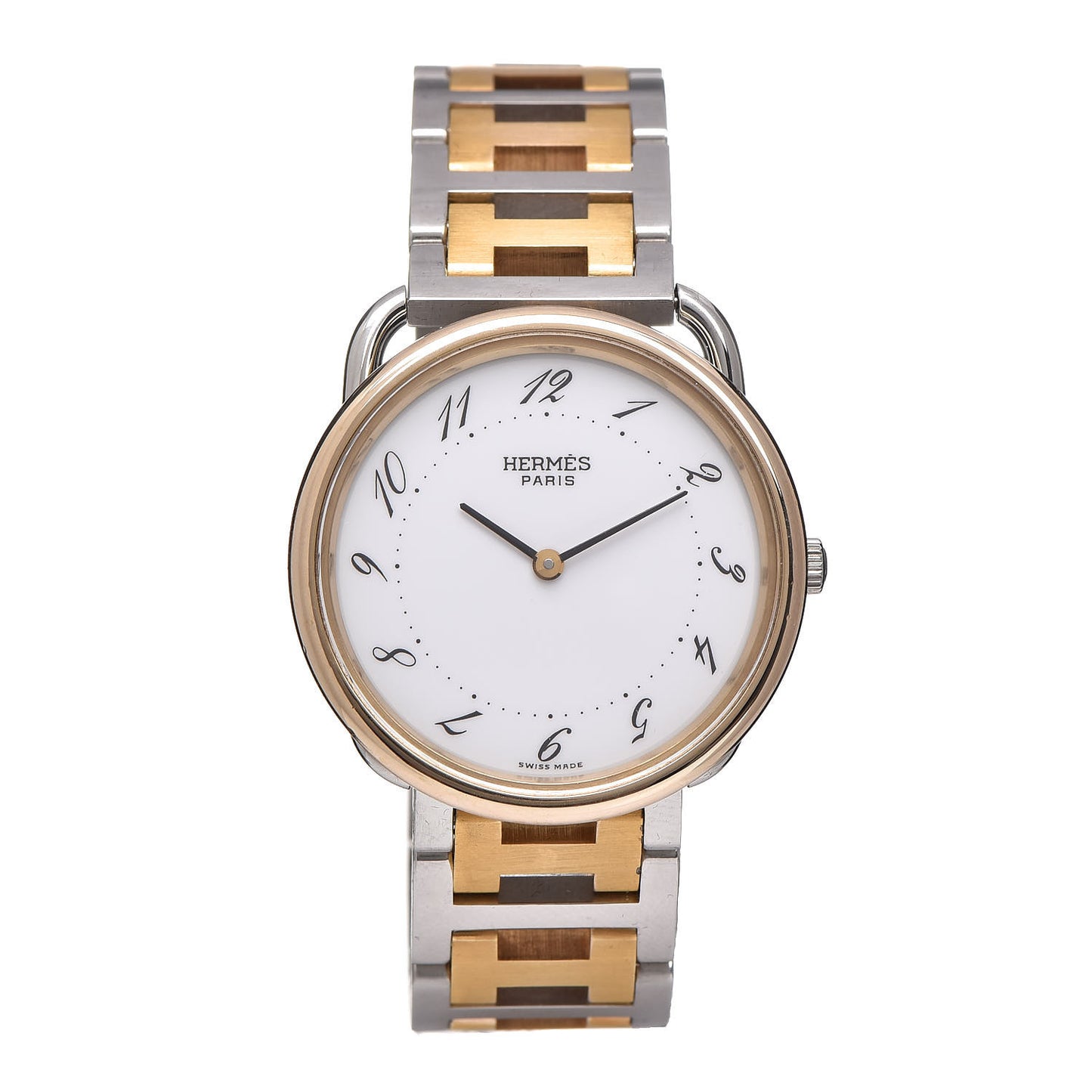 Stainless Steel 33mm Arceau Clipper Quartz Watch Gold