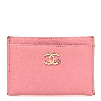 Chanel Goatskin CC Camellia Card Holder Pink 1 of 12