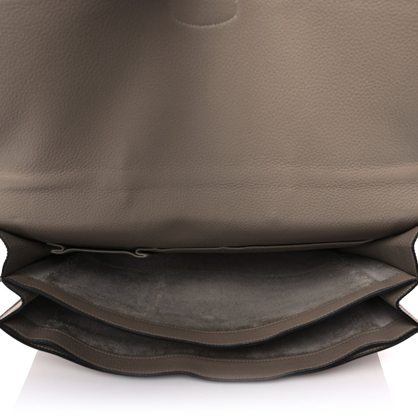 Taurillon Clemence Sac A Depeche 38 Briefcase Gris Tourterelle