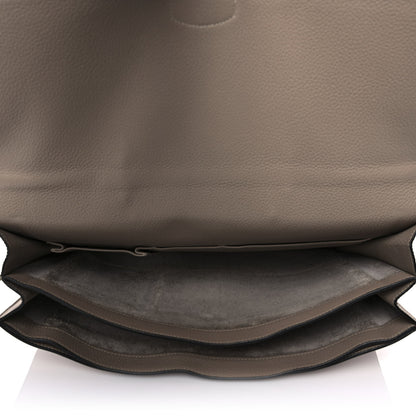 Hermes Taurillon Clemence Sac A Depeche 38 Briefcase Gris Tourterelle 5 of 11