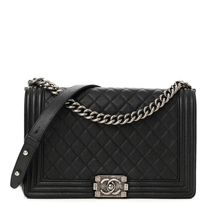Chanel Caviar Quilted New Medium Boy Flap Black 1 of 12