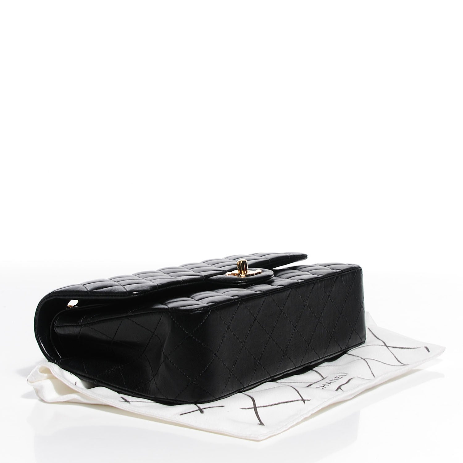 Chanel Lambskin Quilted Medium Double Flap Black 4 of 10