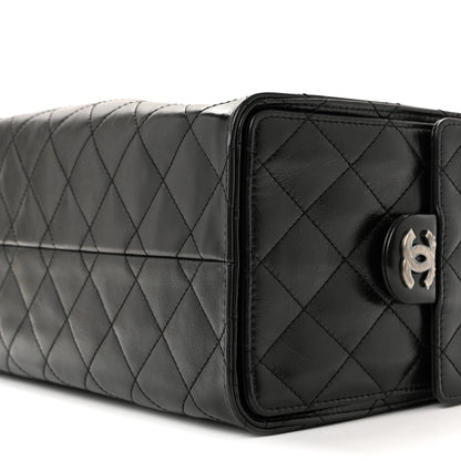 Chanel Shiny Crumpled Calfskin Quilted Small Chanel 25 Handbag Black 10 of 10