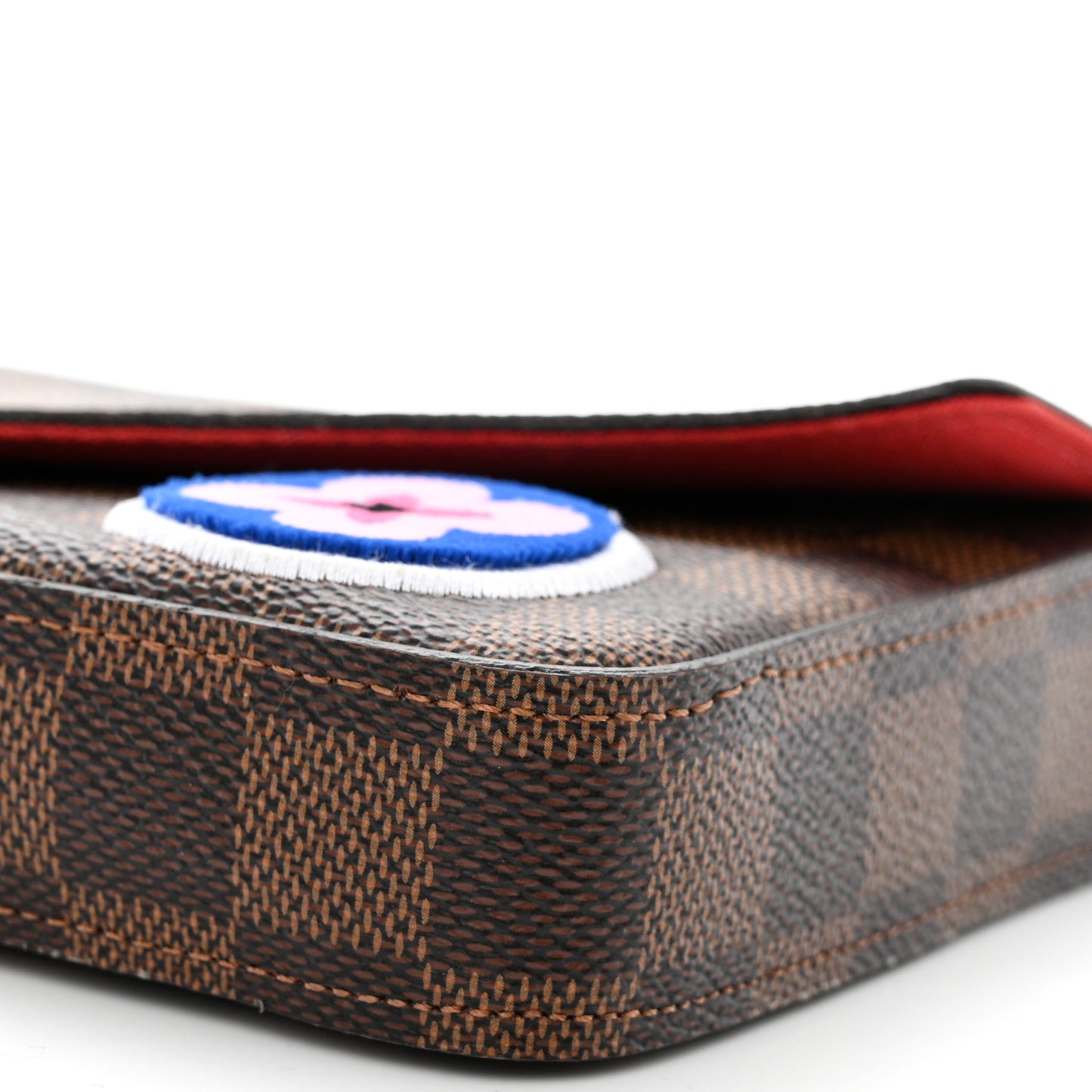 Damier Ebene LV Stories Pochette Felicie Chain Wallet