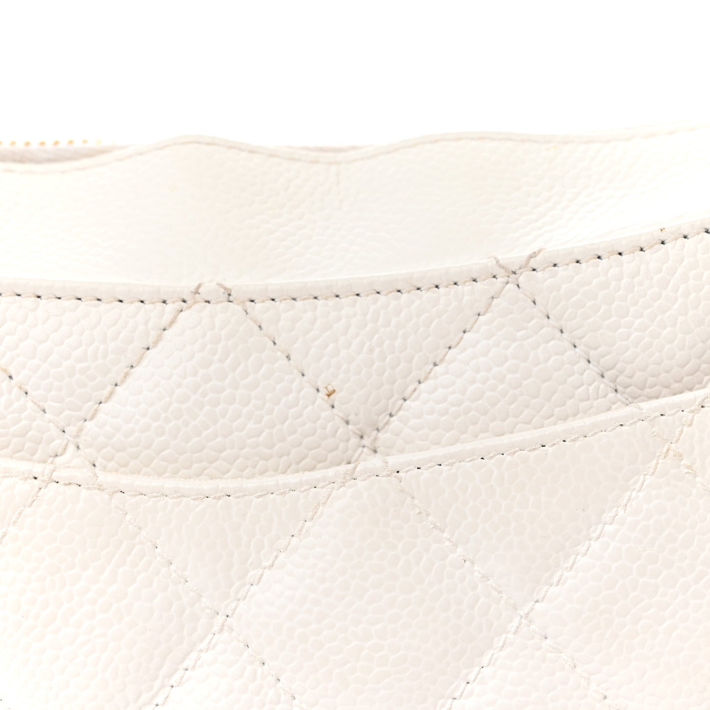 Caviar Quilted Hobo White