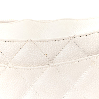 Chanel Caviar Quilted Hobo White 14 of 20