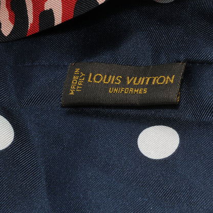 Louis Vuitton Silk Leopard Snood Scarf Red 4 of 5