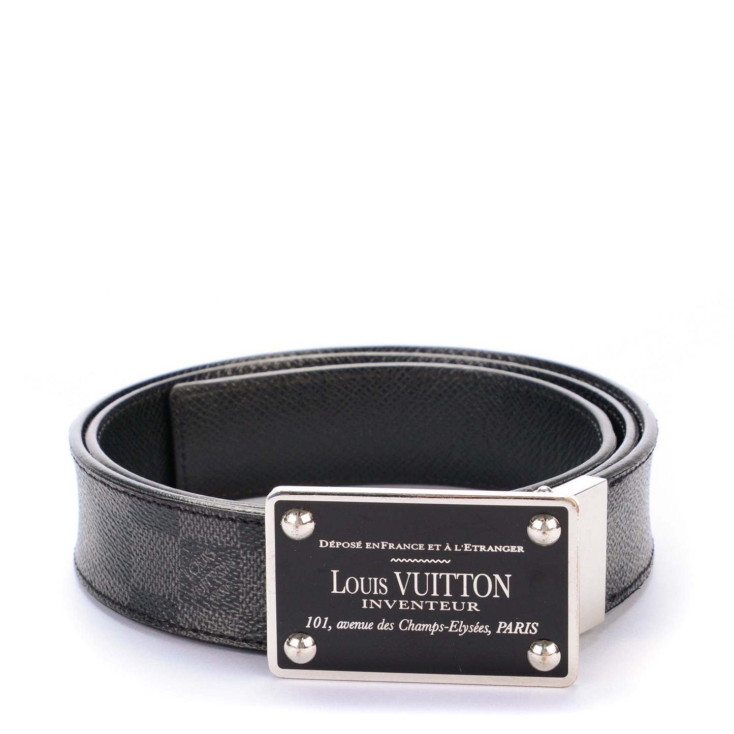 Damier Graphite 35mm LV Inventeur Reversible Belt 95 38
