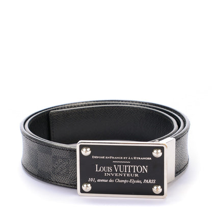 Louis Vuitton Damier Graphite 35mm LV Inventeur Reversible Belt 95 38 1 of 6