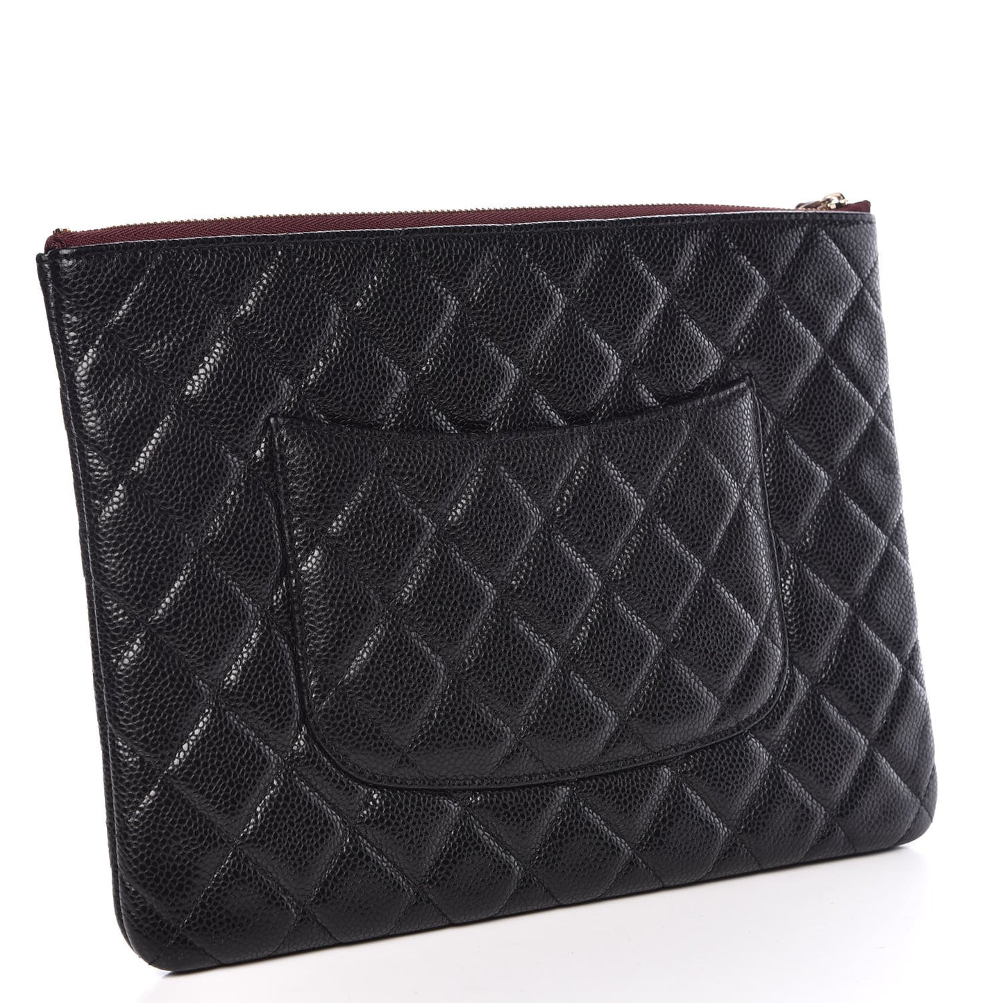 Caviar Quilted Medium Cosmetic Case Black
