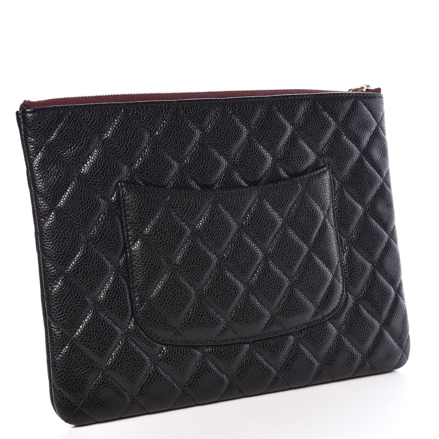 Chanel Caviar Quilted Medium Cosmetic Case Black 3 of 8