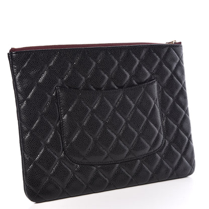 Chanel Caviar Quilted Medium Cosmetic Case Black 3 of 8