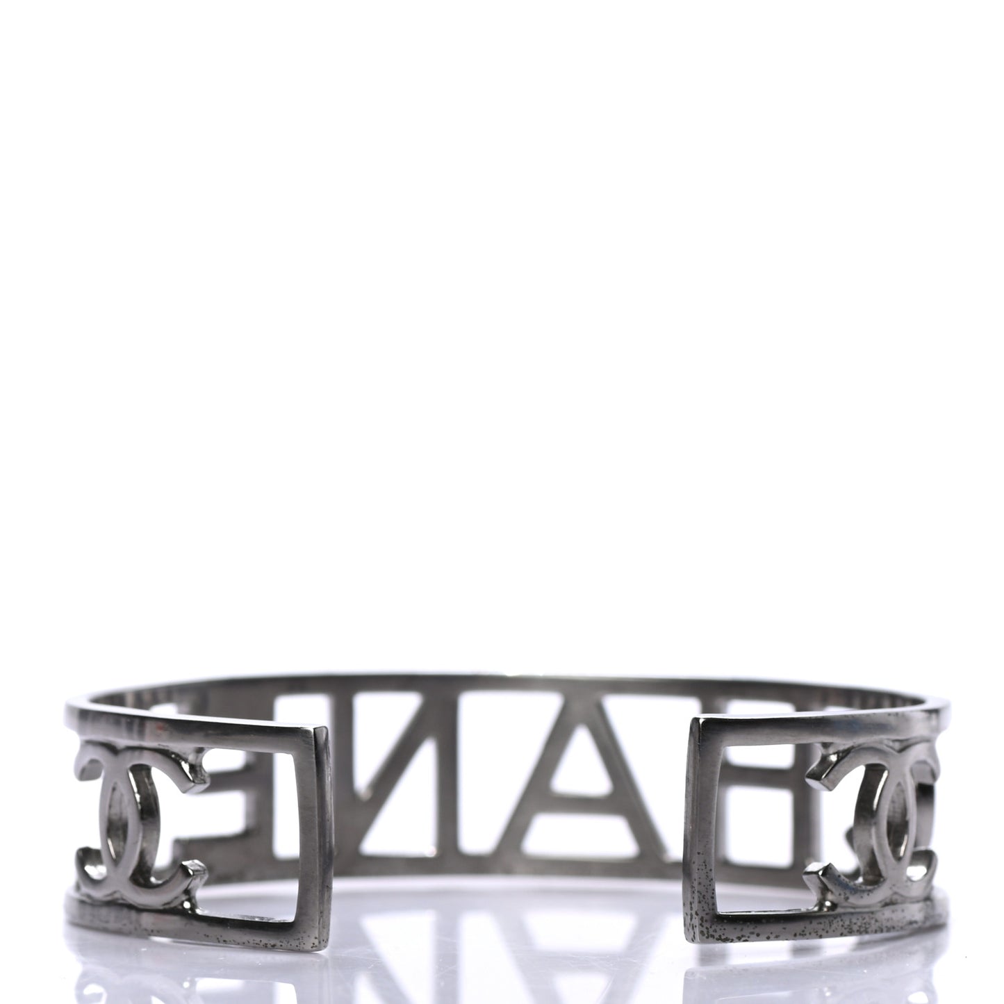 Ruthenium Logo Cuff Bracelet