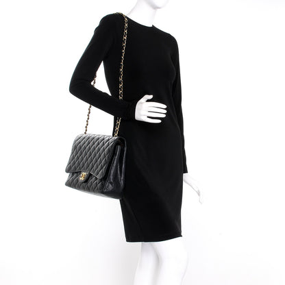 Chanel Caviar Quilted Maxi Double Flap Black 2 of 9