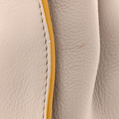 Fendi Vitello Seta Burro Medium Peekaboo Iconic Satchel Grigio Polvere Mattone 14 of 18