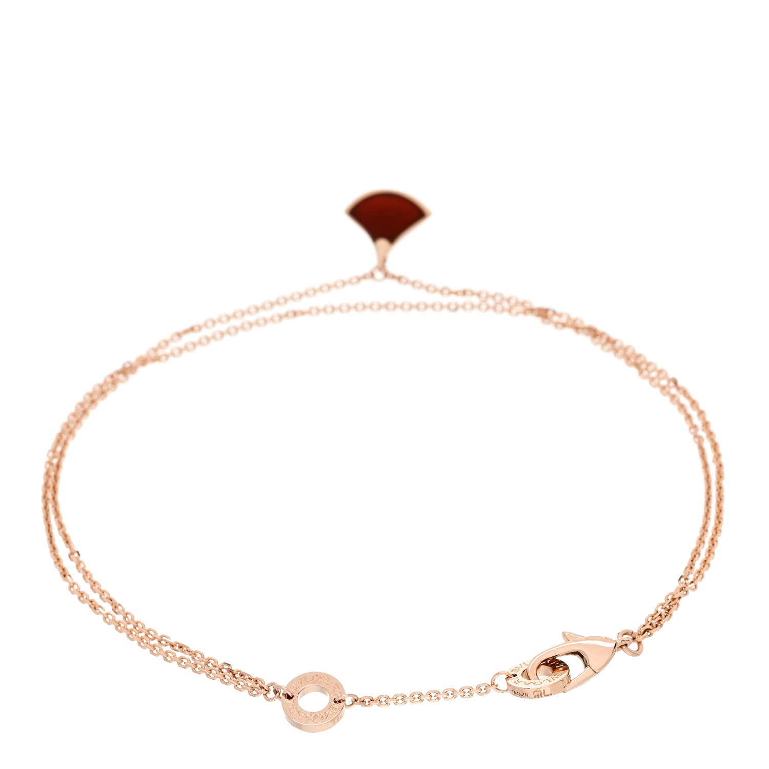 Bulgari 18K Rose Gold Carnelian Divas' Dream Bracelet ML 2 of 4