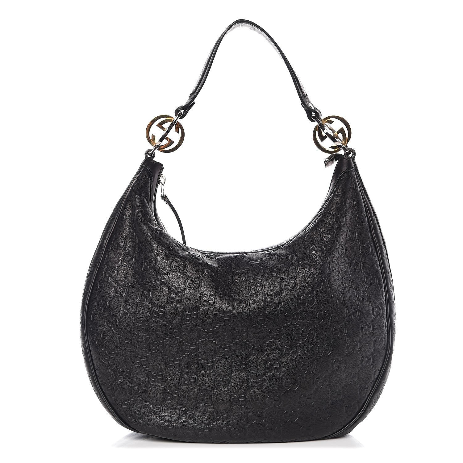 Gucci Guccissima Medium GG Twins Hobo Black 1 of 12