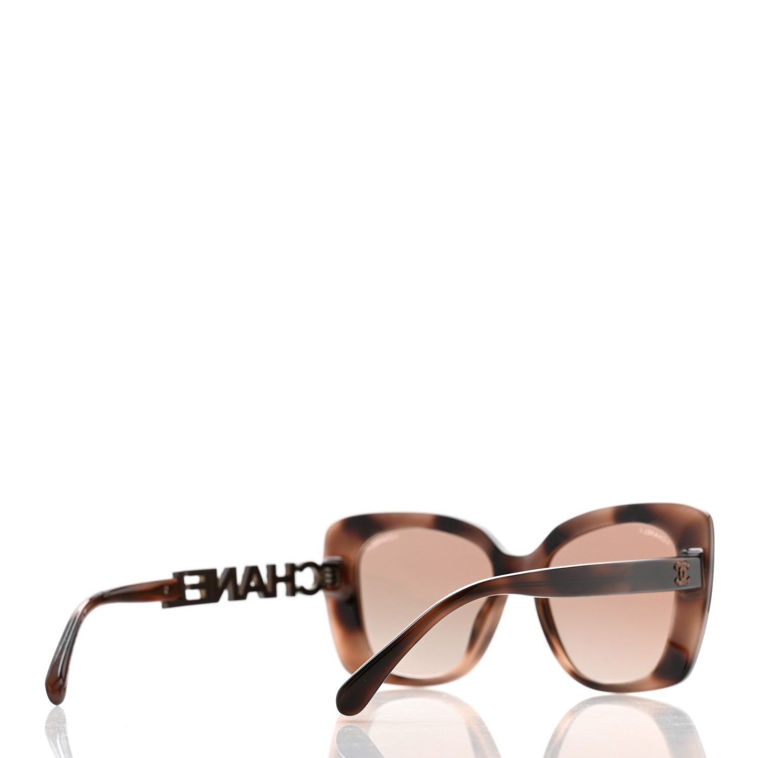 Chanel Acetate Strass Square Sunglasses 5422 Tortoise 4 of 8