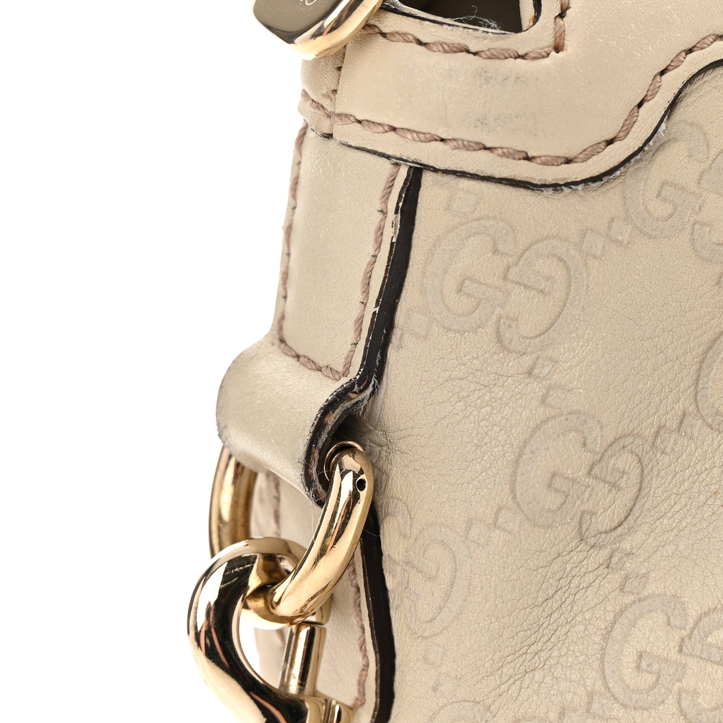 Guccissima Medium Sukey Top Handle Bag White