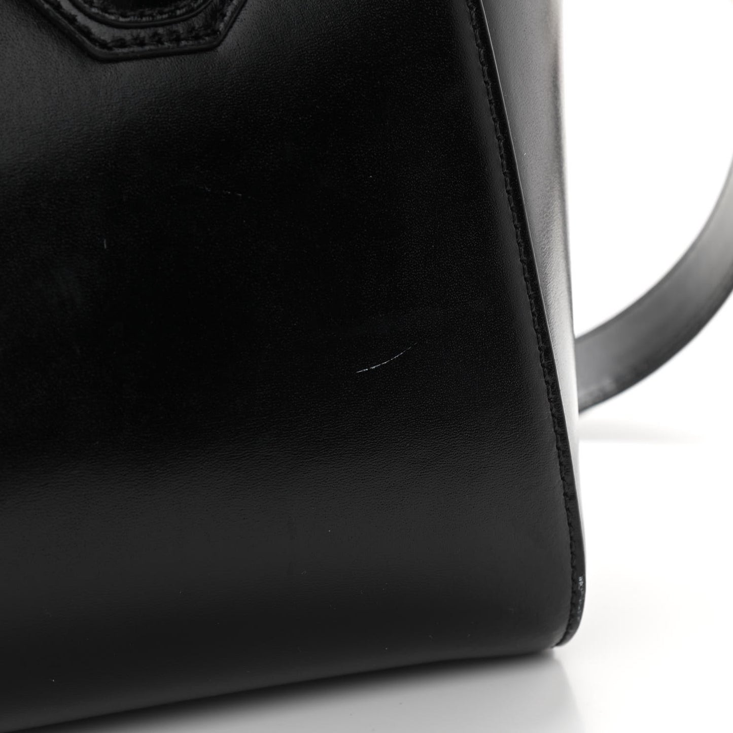 Shiny Lord Calfskin Small Antigona Black