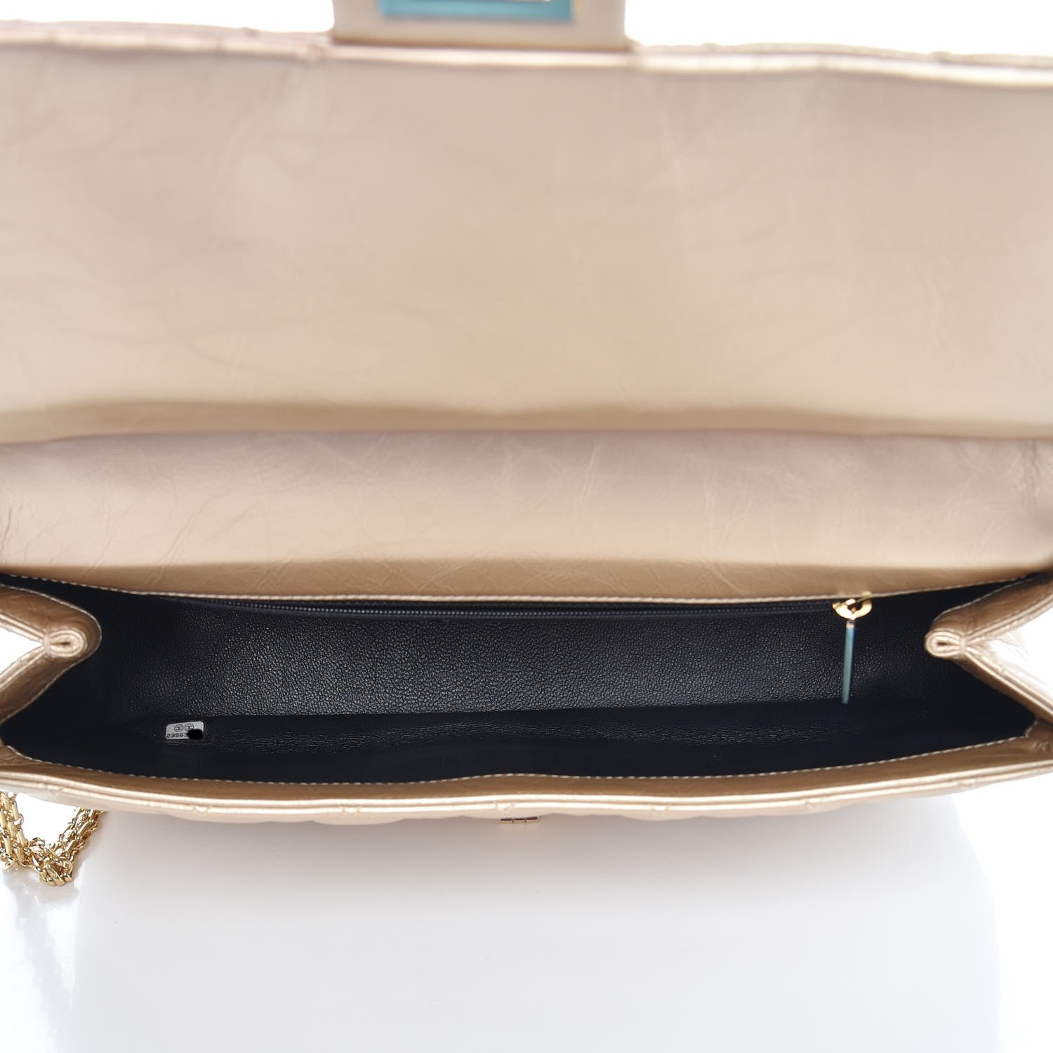 Chanel Metallized Aged Calfskin Quilted 2.55 Reissue 226 Hanger Flap Gold 5 of 7