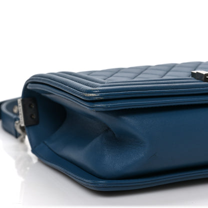 Chanel Lambskin Quilted Medium Boy Flap Blue 8 of 9