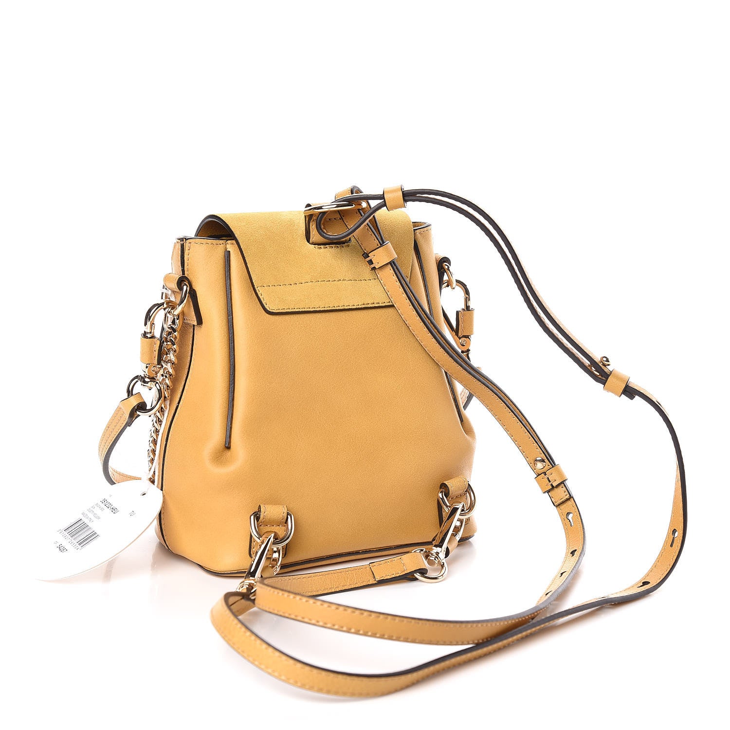 Chloe Suede Calfskin Mini Faye Backpack Dusty Yellow 4 of 10