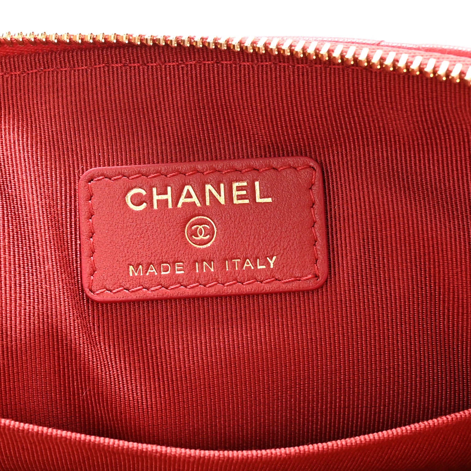 Chanel Lambskin Quilted Flap Cosmetic Case Red 7 of 8