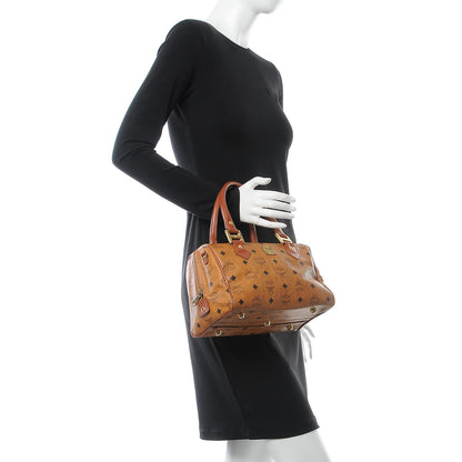 MCM Visetos Boston Bag Cognac 2 of 17