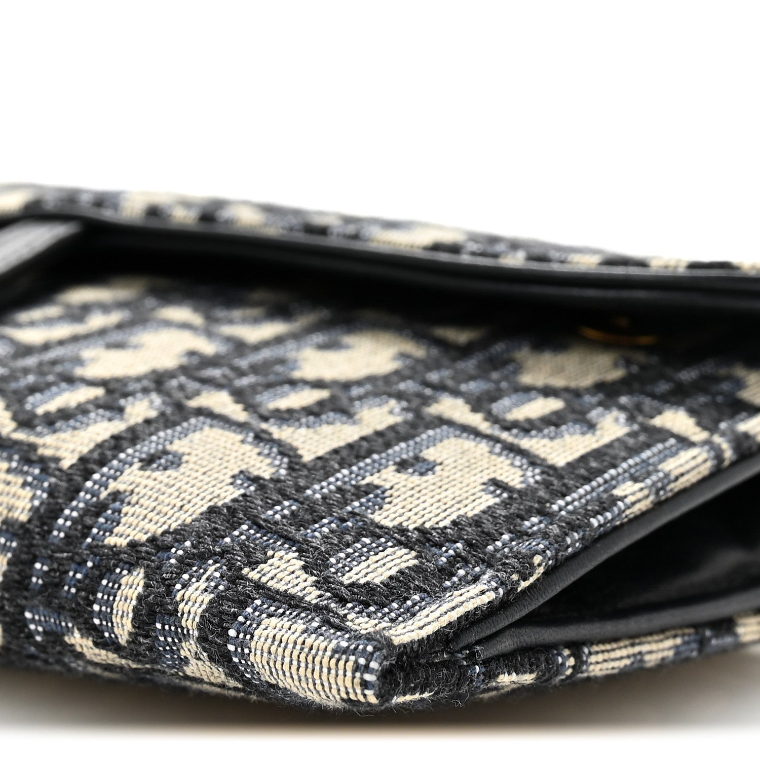 Christian Dior Oblique Saddle Chain Long Wallet Blue 11 of 11